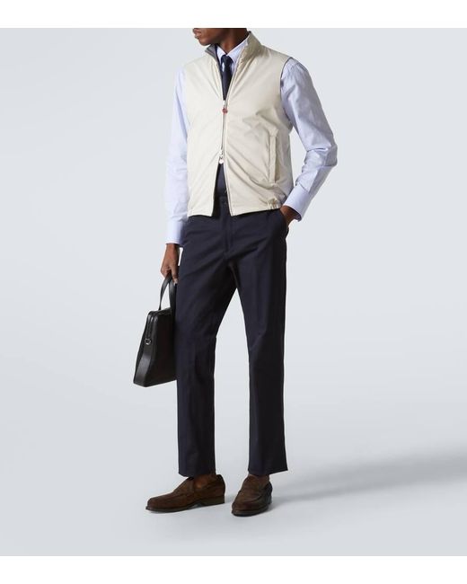 Kiton Wendbare Weste in White für Herren