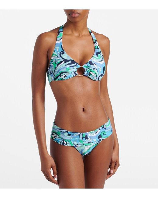 Melissa Odabash Blue Bedrucktes Bikini-Hoeschen Brussels