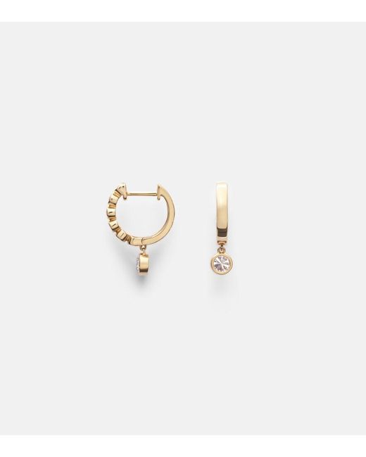 Anita Ko White Melrose 18Kt Huggie Earrings With Diamonds