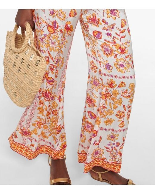 Poupette Pink Isabelle Printed Halterneck Jumpsuit
