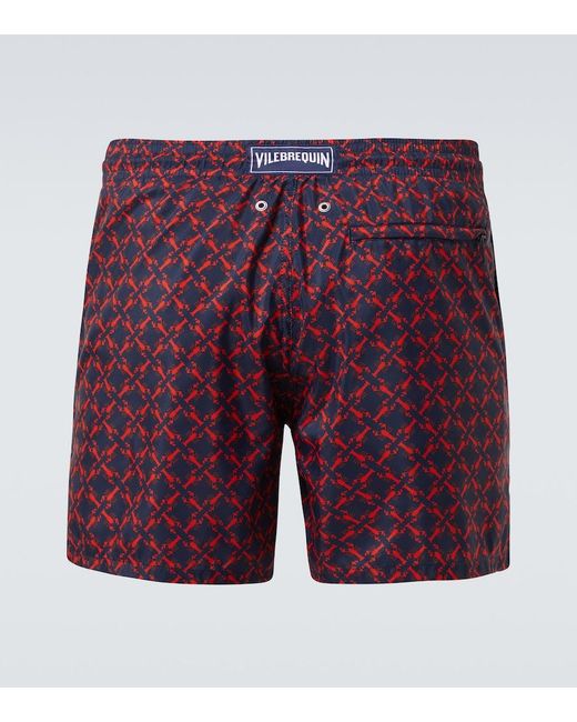 Vilebrequin Red Printed Swim Trunks for men