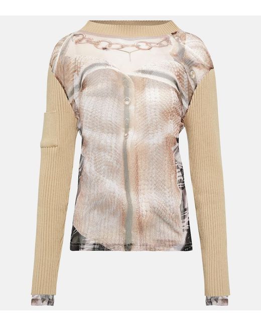 Y. Project Natural X Jean Paul Gaultier Trompe L'Oeil Top