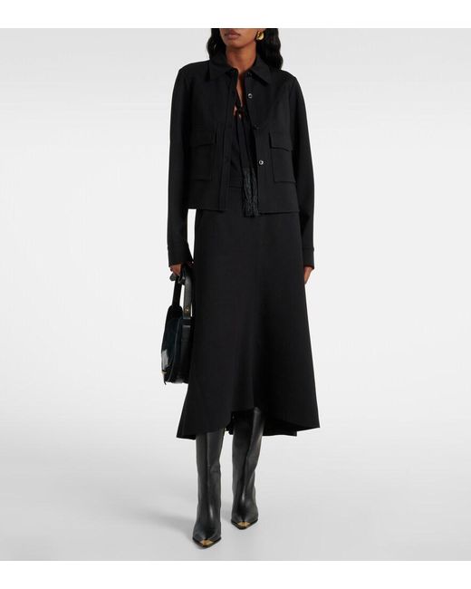 Dorothee Schumacher Black Emotional Essence Jersey Midi Skirt