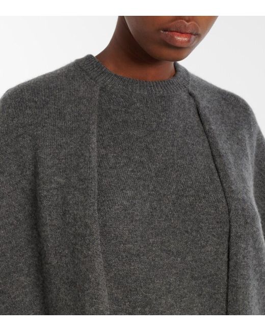 Totême  Gray Cashmere Poncho