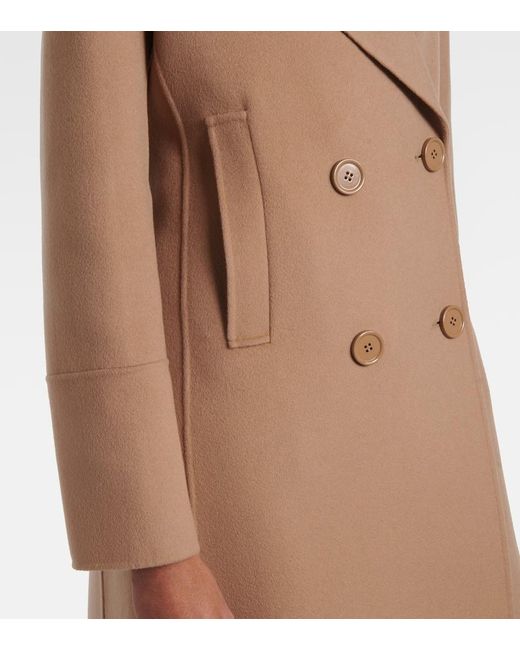 Max Mara Natural Mantel Custodi Aus Wolle