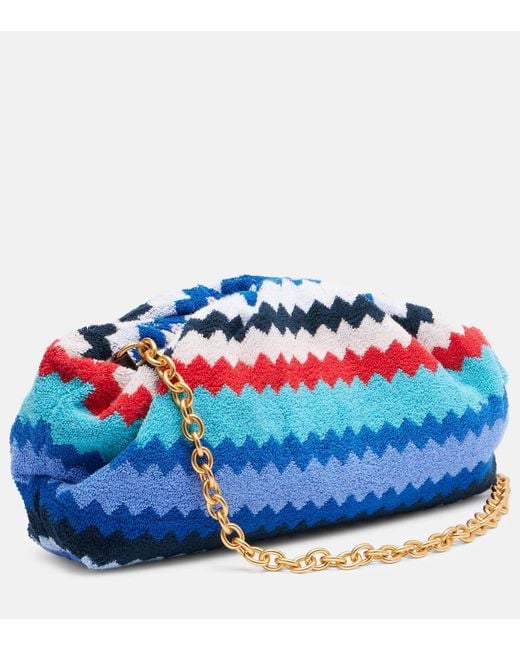 Missoni Blue Zigzag Large Terry Clutch