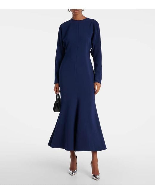 Costarellos Blue Maxikleid Aus Crepe