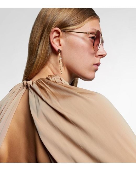Fendi Pink Graphy Aviator Sunglasses