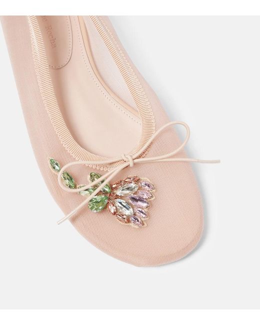 Simone Rocha Pink Ballerinas Mit Kristallen