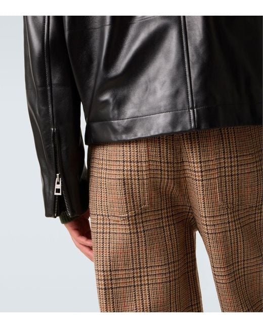 Loewe Black Leather Jacket for men