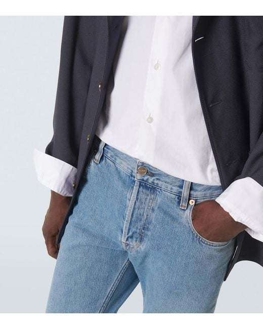 Gucci Mid-Rise Straight Jeans in Blue für Herren