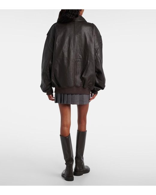 Frankie Shop Black Viper Leather Jacket