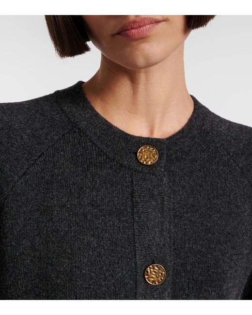 Totême Black Wool-Blend Cardigan