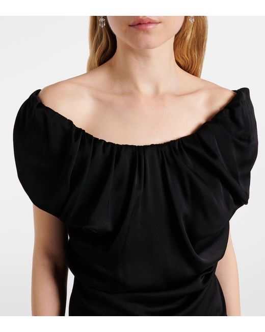 Vivienne Westwood Black Ginnie Draped Jersey Maxi Dress