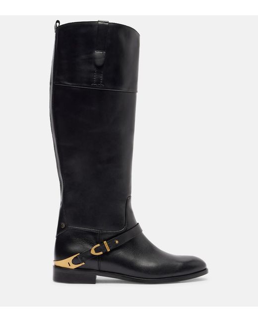 Golden Goose Deluxe Brand Black Charlie Leather Knee-High Boots