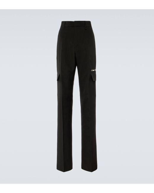 Givenchy Black Virgin Wool Straight Pants for men