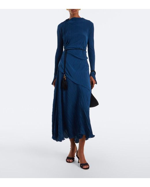 Jimmy Choo Blue Elsy Suede Slingback Sandals