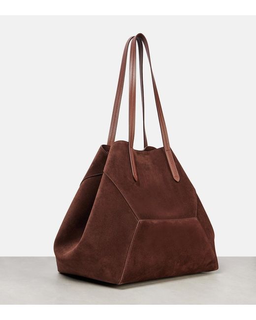 Brunello Cucinelli Brown Duo Large Suede Tote Bag