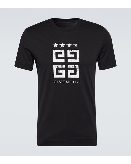 Camiseta Algodón 4G Stars Givenchy de hombre de color Black