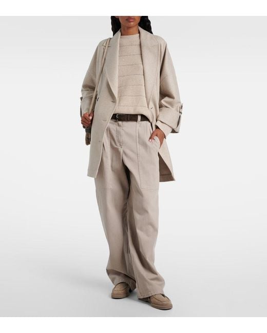 Pullover di Brunello Cucinelli in Natural