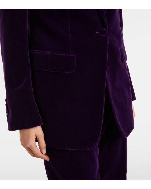 Blazer En Velours De Coton Tom Ford en coloris Blue