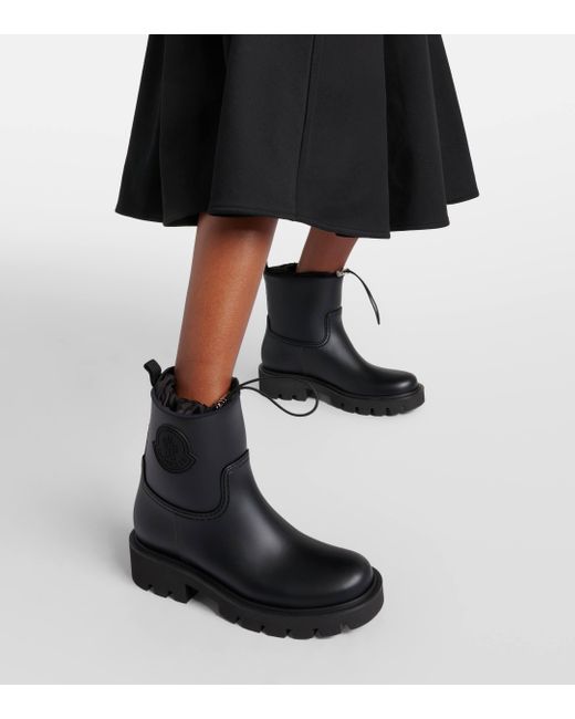 Moncler Black Kickstream Rain Boots