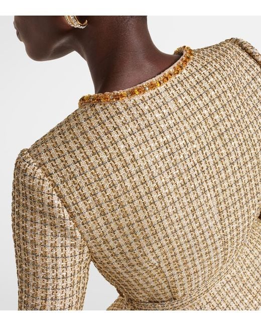 Self-Portrait Natural Midikleid Mit Boucle