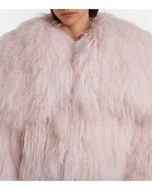 The Attico Pink Shearling Jacket