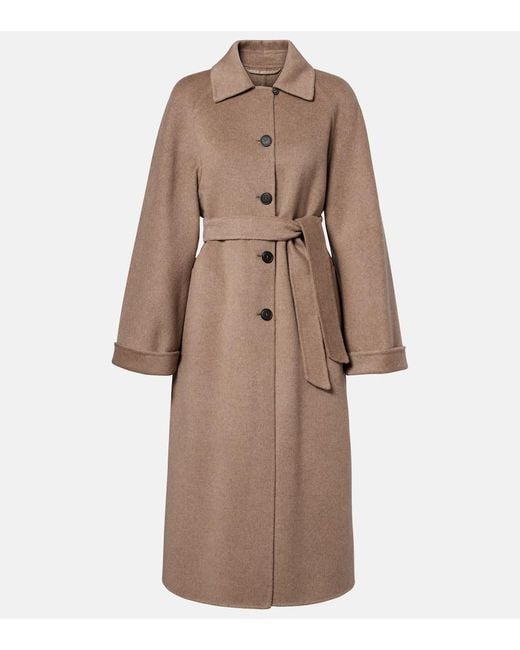 Max Mara Natural Mantel Cento Aus Kaschmir