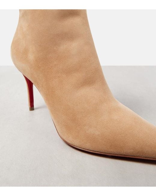 Christian Louboutin Natural So Apostropha 80 Suede Ankle Boots