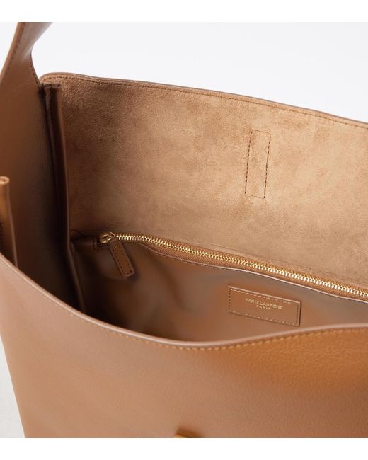 Saint Laurent Brown Le 5 A 7 Supple Large Leather Shoulder Bag