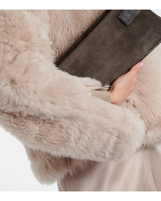 Brunello Cucinelli Natural Shearling Jacket