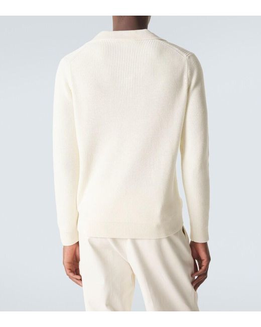 Thom Sweeney White Cotton Polo Shirt for men