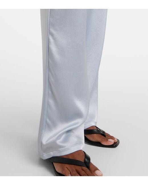 Leset Blue Barb Painter Satin Pants