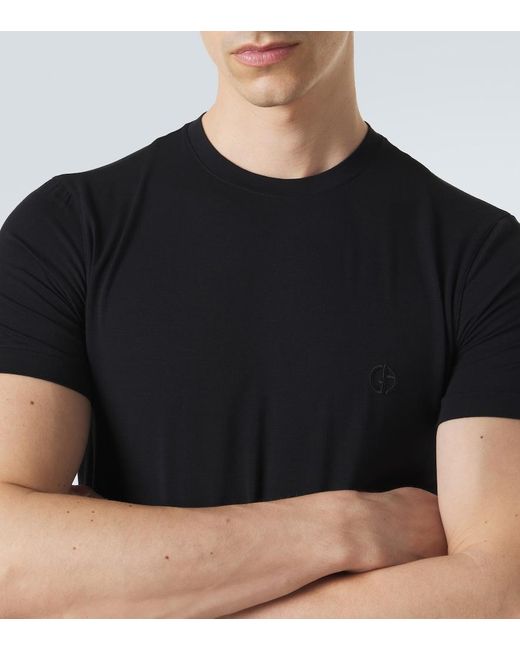 Giorgio Armani Black Jersey T-Shirt for men