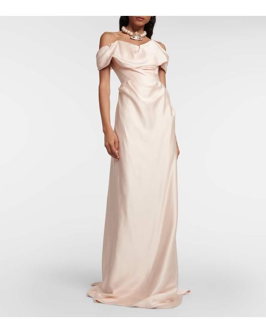 Vivienne Westwood Bridal Nova Cocotte Crepe Satin Gown in Natural | Lyst