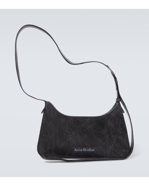 Acne Gray Platt Mini Leather Shoulder Bag for men