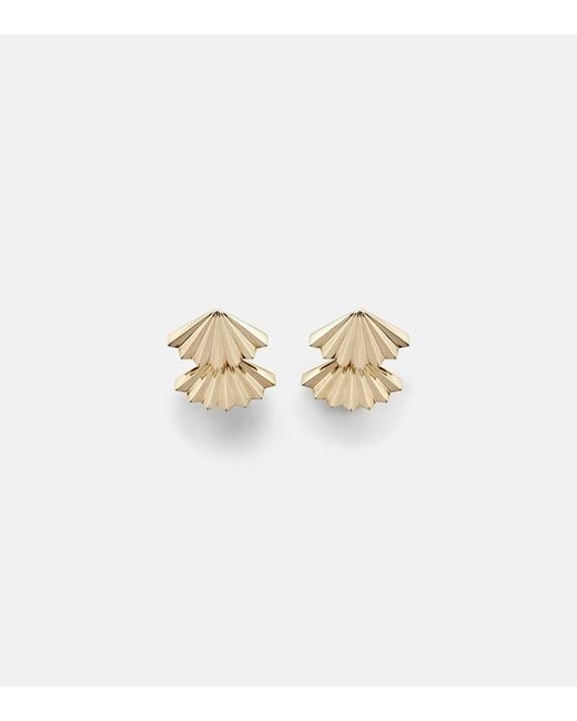 Anita Ko White Fan Large 18Kt Earrings