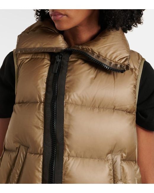 Sacai Natural Asymmetric Quilted Down Vest
