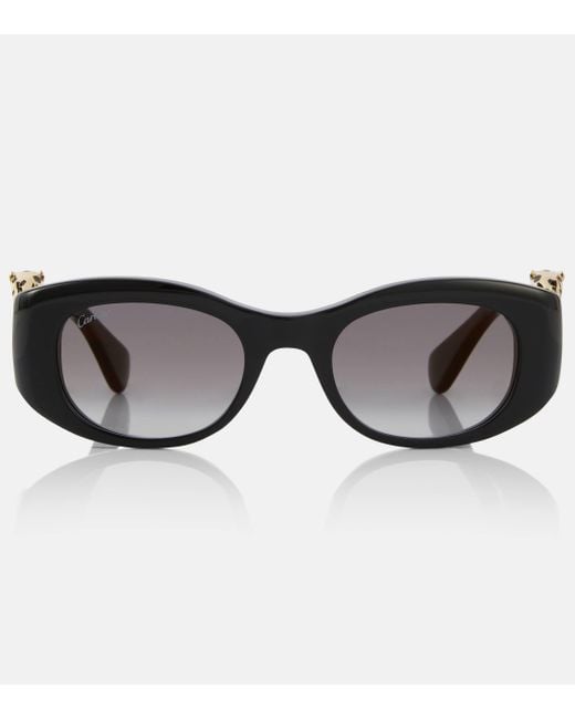 Cartier Brown Panthere De Cartier Square Sunglasses