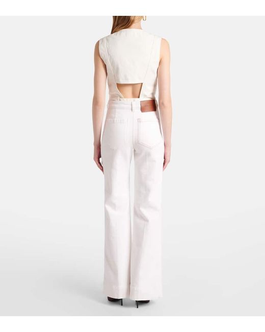 Victoria Beckham White High-Rise Jeans Alina