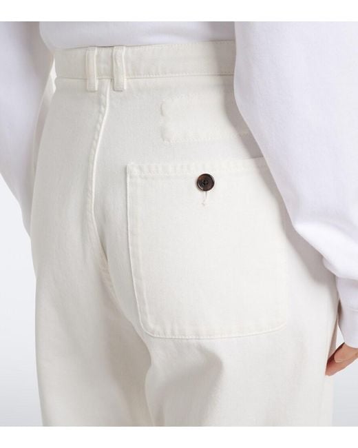 The Row White Berit Straight Jeans