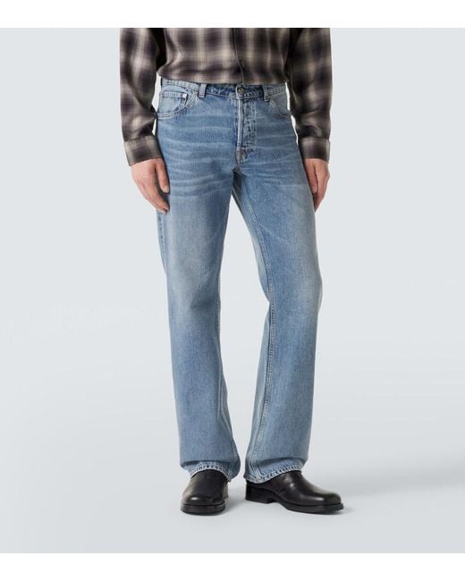 Our Legacy Blue Slate Cut Straight Jeans for men