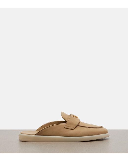 Prada Natural Suede Mules