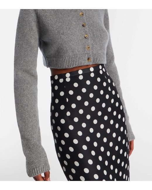 Khaite Gray Steph Cropped Cashmere Cardigan