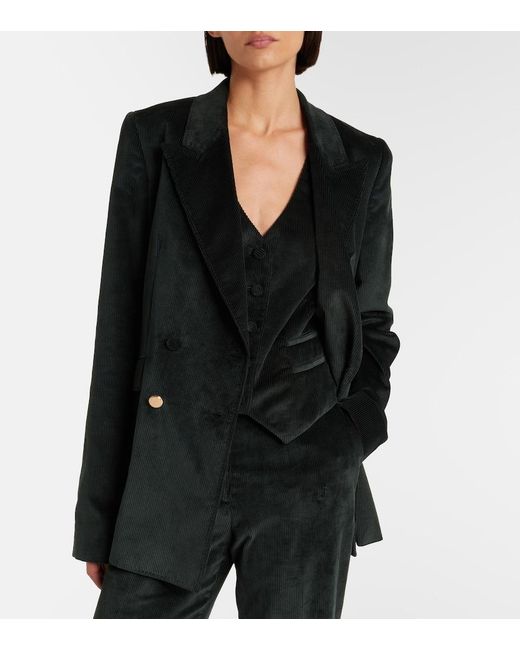 Gabriela Hearst Black Angela Cotton Corduroy Blazer