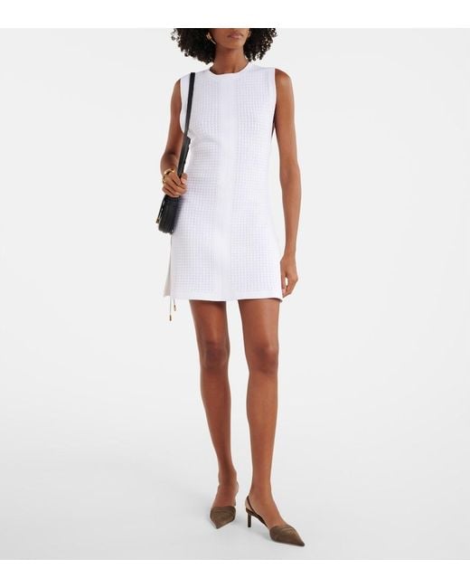 Tom Ford White Open-Knit Minidress