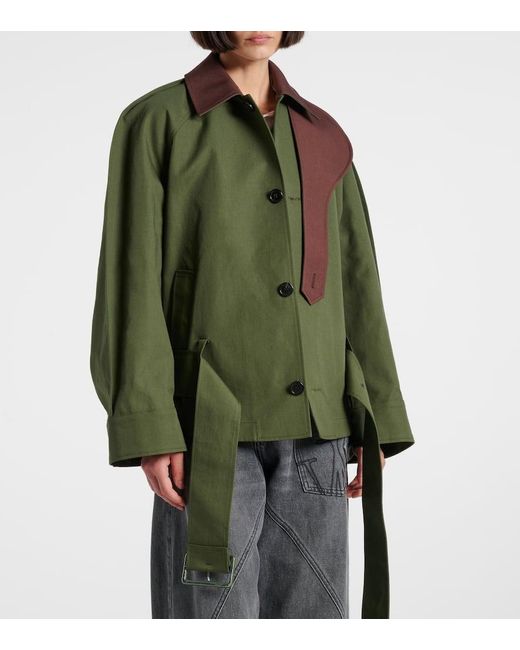 J.W. Anderson Green Jacke Aus Baumwolle