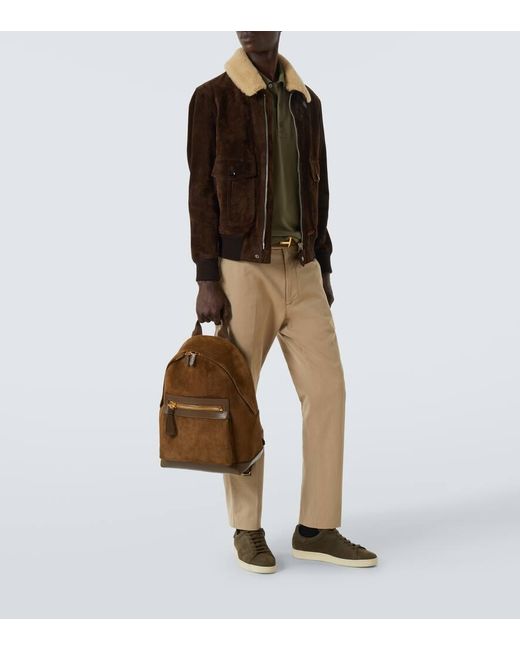 Mochila Buckley De Ante Con Piel Tom Ford de hombre de color Brown