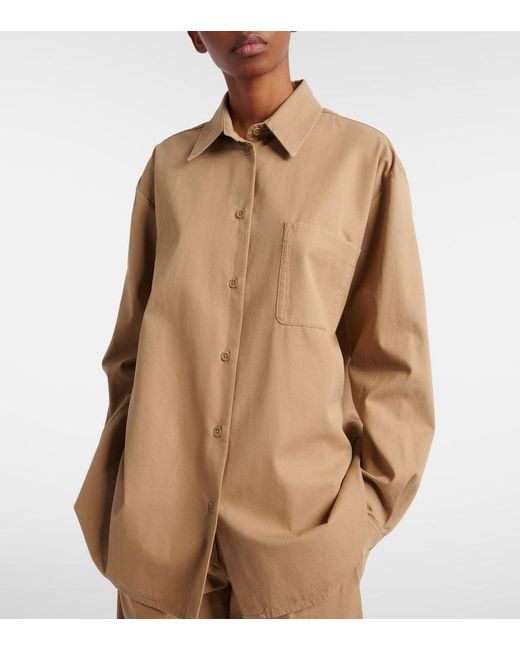 The Row Natural Tansy Cotton And Cashmere Shirt